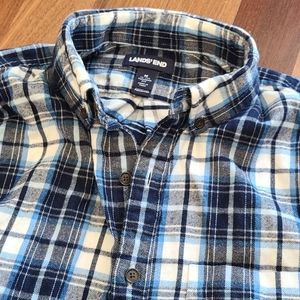 Land's End Flannel Shirt, Medium Fitted